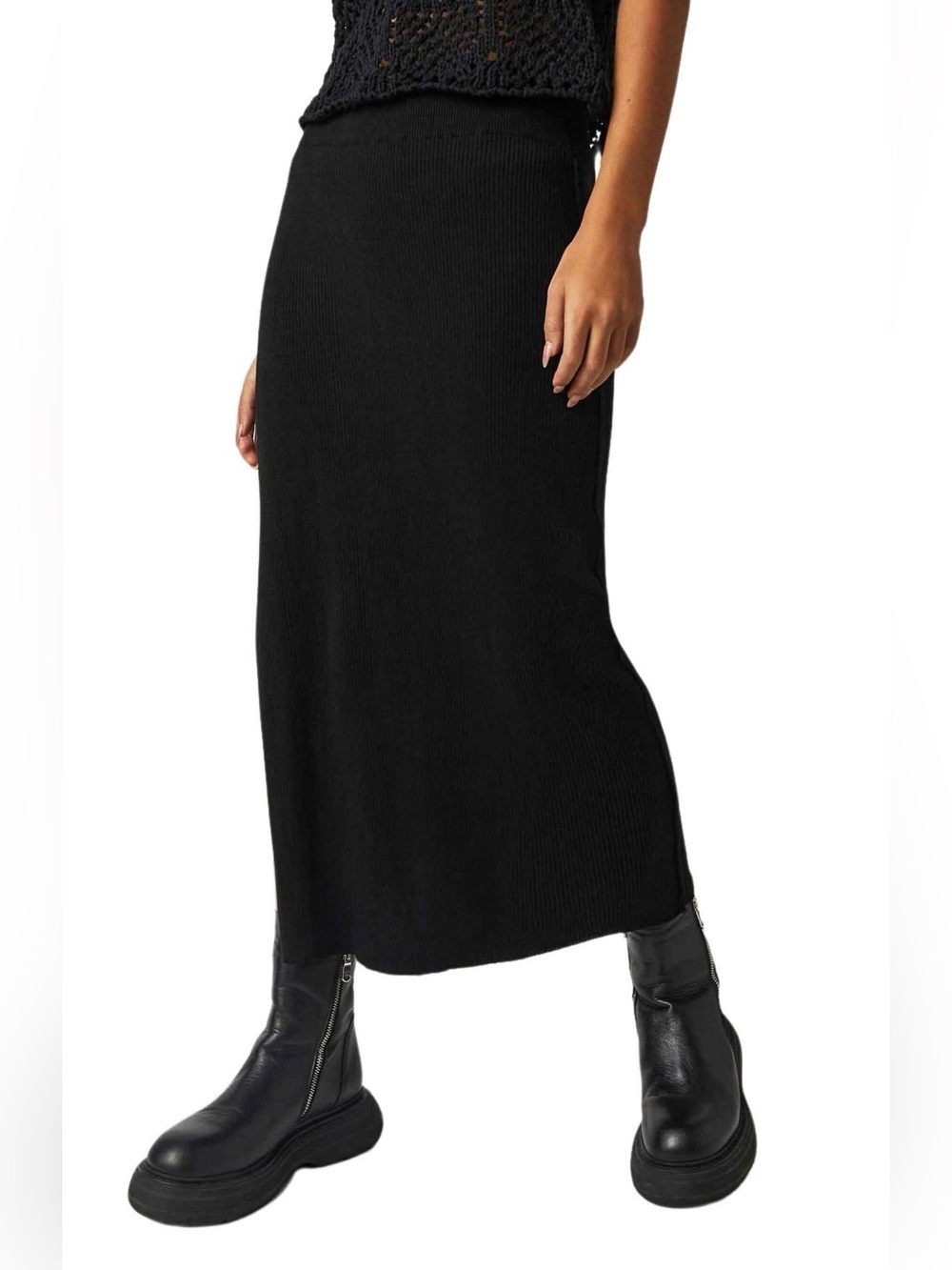 NEW! Free People Golden Hour Midi Sweater Skirt